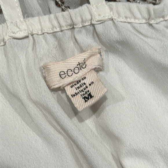 Ecote Urban Outfitters Black and White Spaghetti Strap Dress with Beaded Detail - Picture 4 of 8